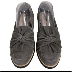 Women's CLARKS Collection Loafer Sharon Dasher Shoes 8.5W Suede Comfort Wedge EX